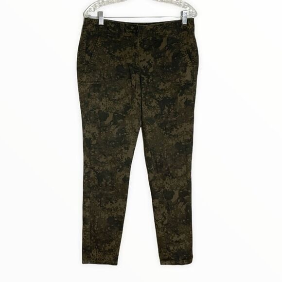 Loft Pants Women 8 Marga Green Digital‎ Print Camo Camouflage Military Utility - Picture 1 of 6